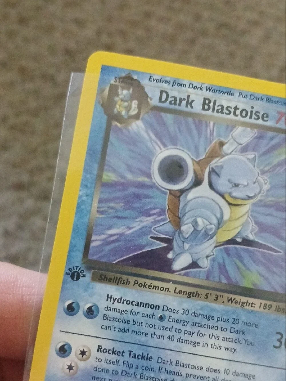 Pokemon Dark Blastoise First Edition Non Holographic Trading Card